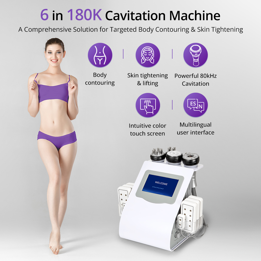 Vacuum Cavitation Body Contouring - 6 In 1 80k Cavitation Machine