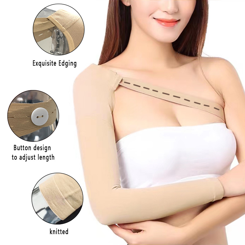 Pressotherapy Lymphatic Drainage Suit - 1pc Mastectomy Compression Arm Sleeves Post