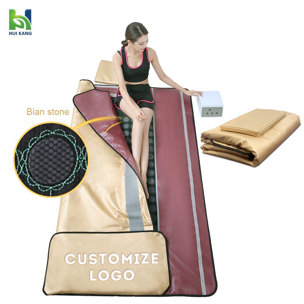 Far Infrared Slimming Sauna Blanket - 3 Heating Zone 180pcs Black Bian