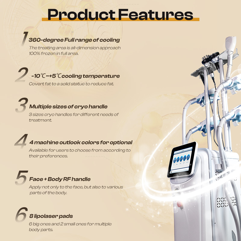 8 Handles Cryotherapy Cyrolipo - огляд і ціна Cryolipolysis Fat Freezing Machine